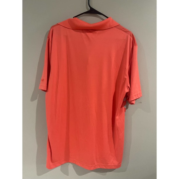 Mens Large Golf Polo Orange Stripes - Picture 2 of 3